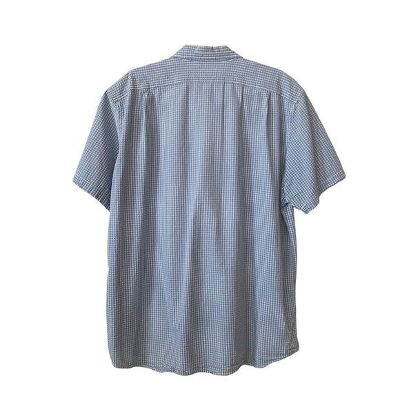 Eddie Bauer Classic Fit Shirt Mens Size XL Blue Plaid Short Sleeve Pocket Casual - Picture 4 of 6